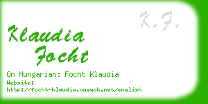 klaudia focht business card